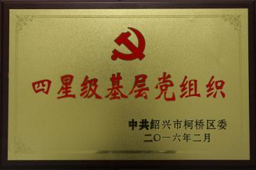 精功科技党委再次被区组织部授予<br>两新组织党组织&ldquo;四星级基层党组织&rdquo;称号